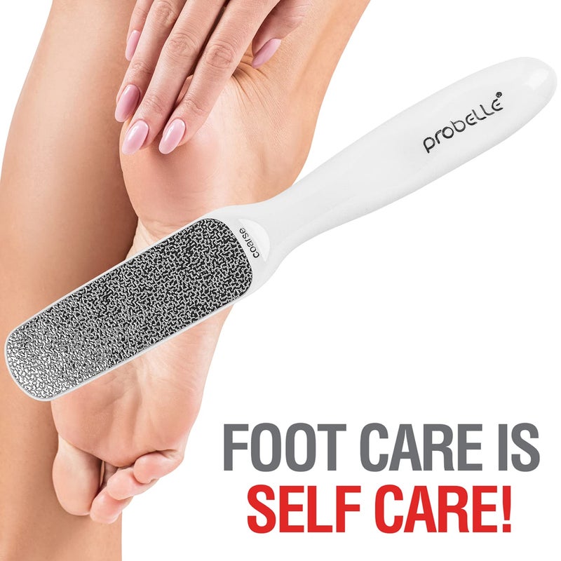 Probelle Double Sided Multidirectional Nickel Foot File Callus Remover - Immediately reduces calluses and corns to powder for instant results  safe tool (White) - Image 5